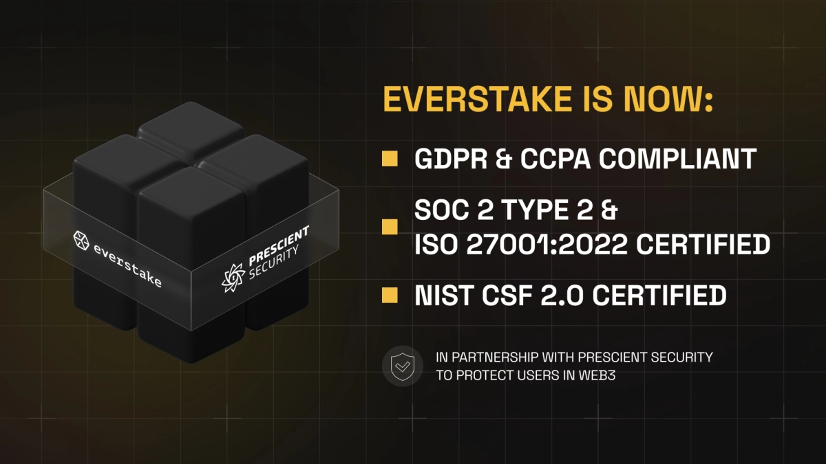 Everstake Becomes First Crypto Staking Company to Hold All Five Institutional-Grade Certifications