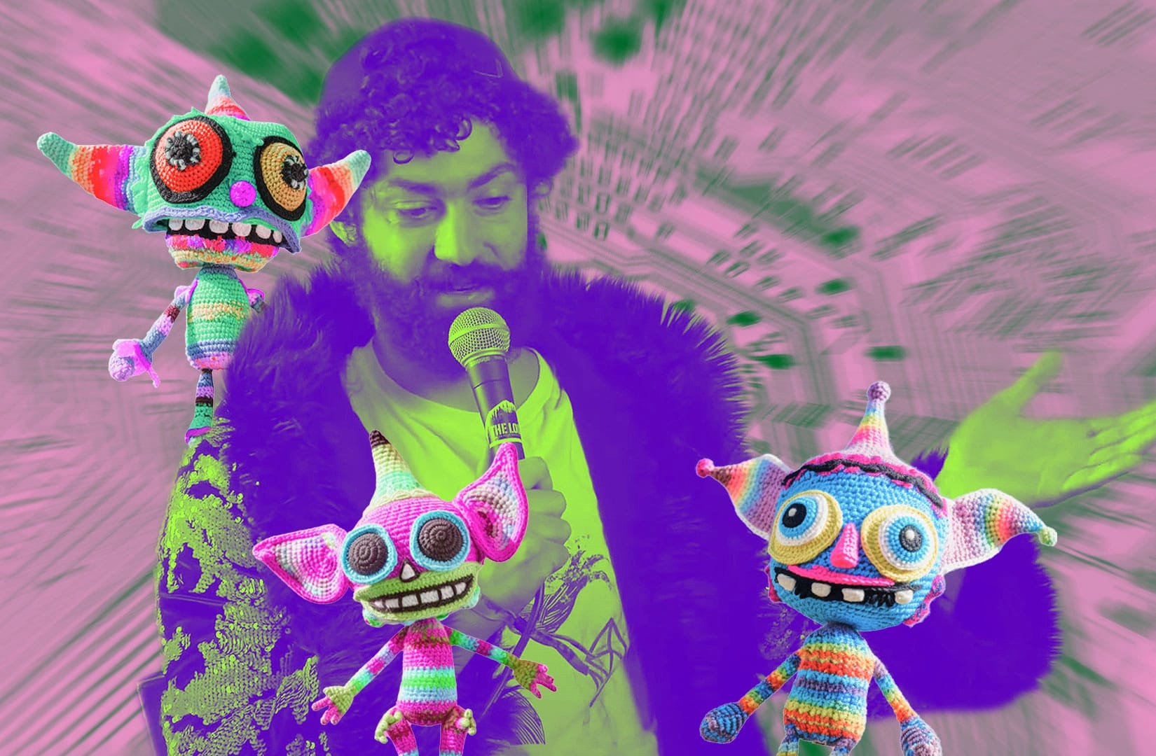 Ameen Soleimani and HAI puppets