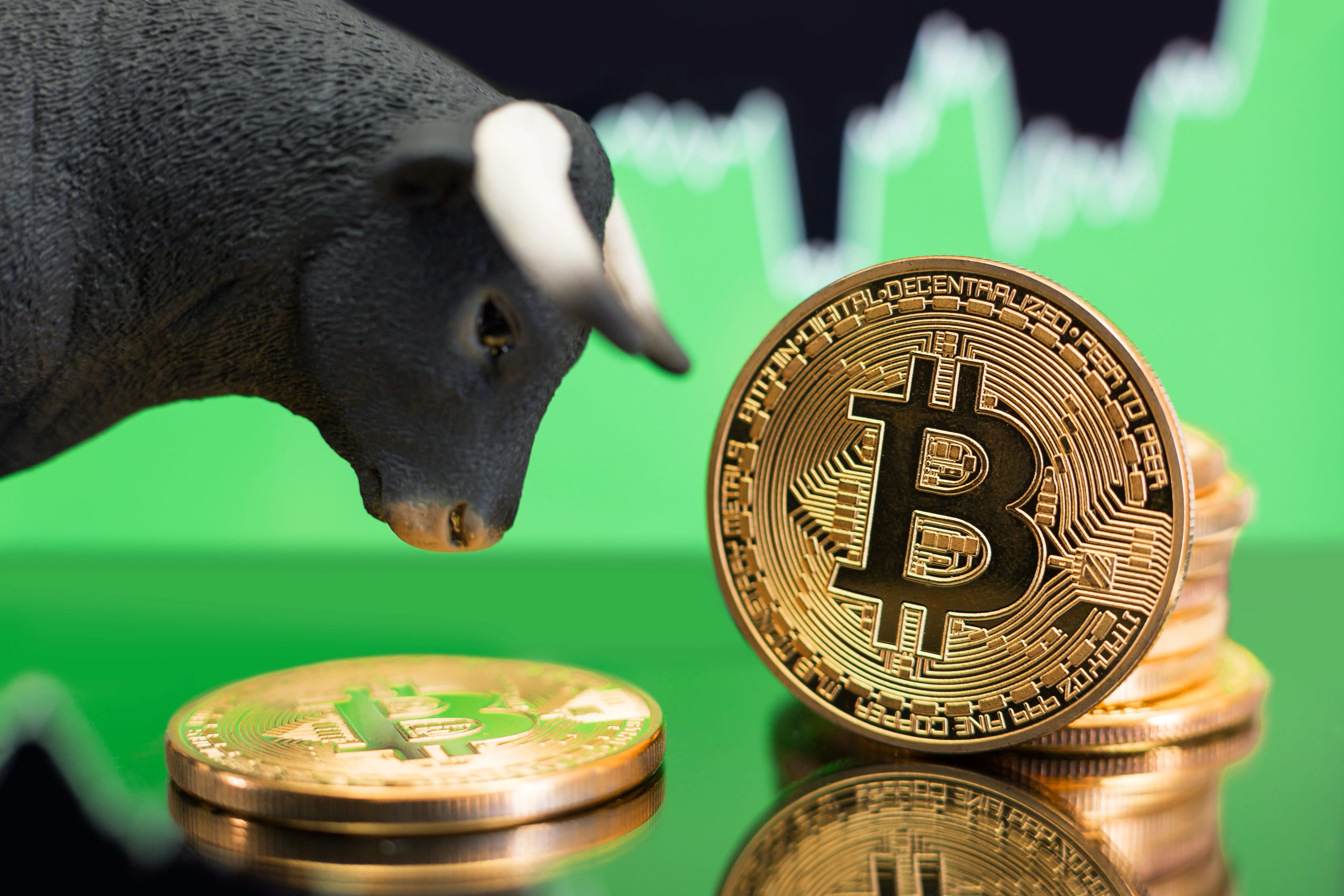 Bull,Market,In,Bitcoin,Crypto,Currency.,Bullish,Price,Trend,And