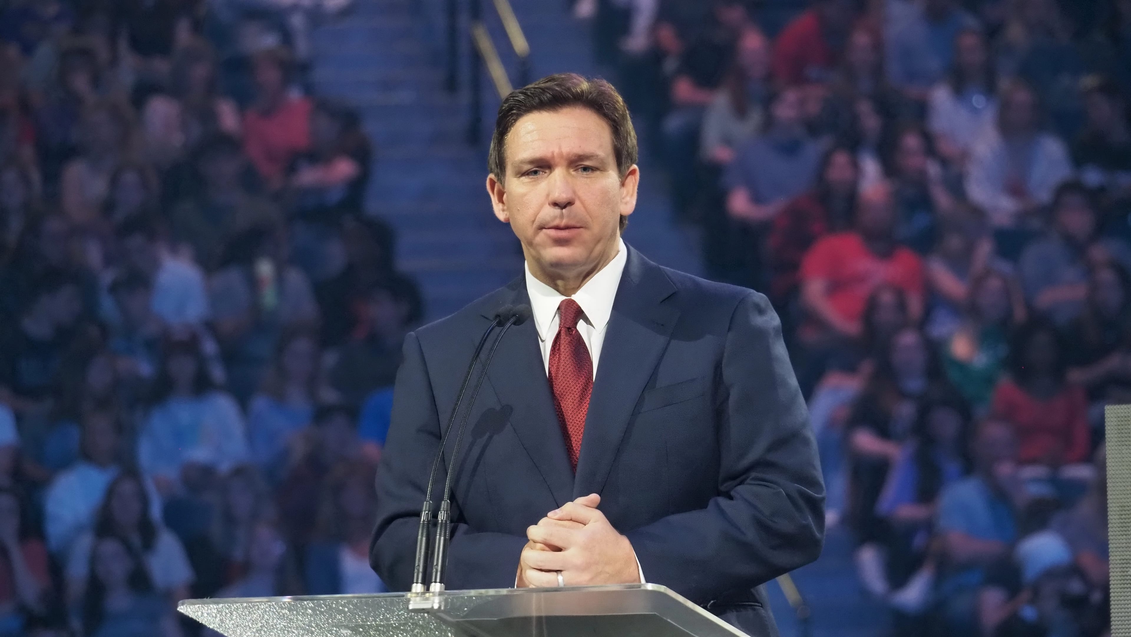 Lynchburg,,Virginia,-,April,14,,2023:,Florida,Governor,Ron,Desantis