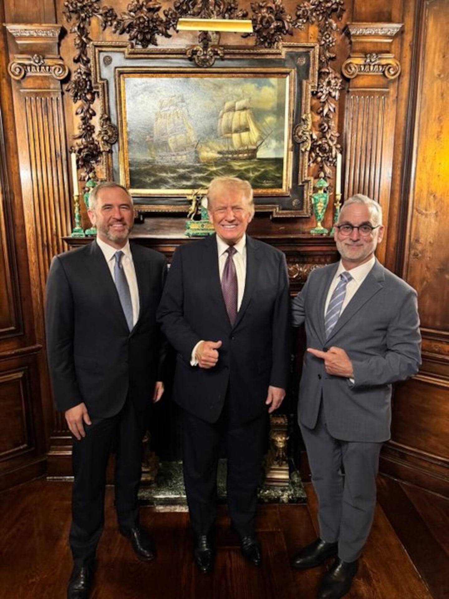 Ripple CEO Brad Garlinghouse and Ripple's chief legal officer met with Trump in December. Source: Twitter/X.